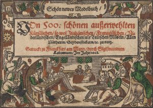 Titulní strana z Schön newes Modellbuch Strana 1r, 1608. od Unbekannt