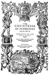 Titulní strana The Countess of Pembrokes Arcadia od Sira Philipa Sidneyho, třetí vydání, 1598 1893 od Unbekannt