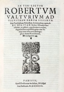 Titulní strana Valturiova 