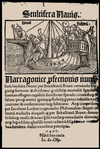 Titulní strana knihy Ship of Fools od Sebastiana Branta, 1497. od Unbekannt