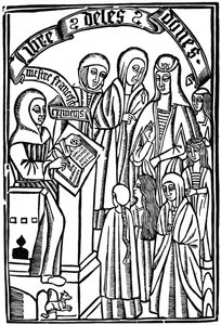 Titulní strana Libre de les Dones kardinála Ximenese, Barcelona, 1495, 1964. od Unbekannt