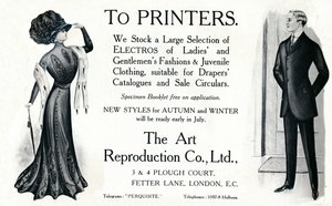 Do tiskáren - reklama The Art Reproduction Co., Ltd, 1909. od Unbekannt