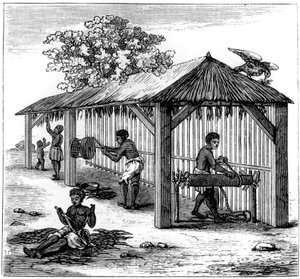 Příprava tabáku, 1873 od Unbekannt
