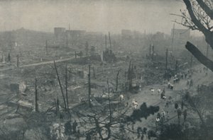 Tokijská doutnající pláň trosek a popela, c1935 od Unbekannt