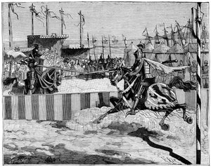 Turnaj pro korunovaci Ludvíka II dAnjou, poblíž Calais, c1389 1882-1884 od Unbekannt