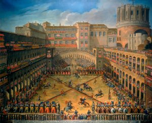 Turnaj na dvoře Vatikánu, Řím, 1565 od Unbekannt