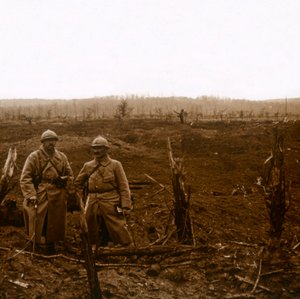 Směrem k La Malmaison, severní Francie, c1914-c1918. od Unbekannt