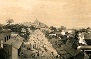 Město a pevnost Trichinopoly, Indie, 1847 od Unbekannt