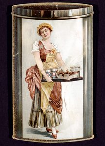 Vizitka pro pocínované frankfurty vyrobené Heinrichem Bauerem z Frankfurtu nad Mohanem, Německo, c1895 od Unbekannt