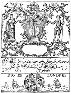 Obchodní značka společnosti South Sea Company, 18. století 1894 od Unbekannt