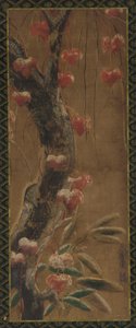 Strom, podzimní réva a sníh, období Edo, 1615-1868. od Unbekannt