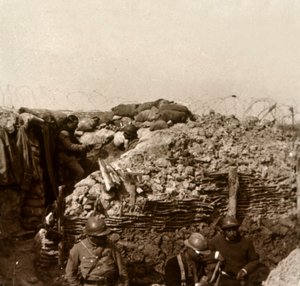 Příkopy, Champagne, severní Francie, c1914-c1918 od Unbekannt