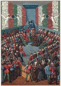 Proces s Jeanem II, vévodou z Alenconu, 1458 od Unbekannt