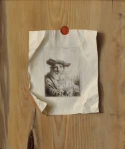Trompe lOeil z leptu od Ferdinanda Bola od Unbekannt