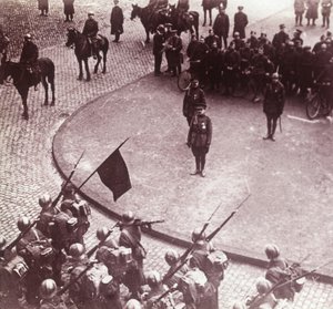Vojska pochodující, Aachen, Německo, c1914-c1918 od Unbekannt