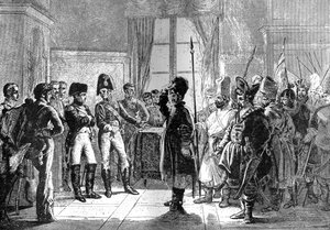 Car Alexandr I. představuje ruská vojska Napoleonovi, 8. července 1807 1882-1884 od Unbekannt