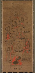 Dvanáct Buddhů a Kobo Daishi Jusanbutsu, konec 17. století. od Unbekannt