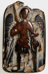 Dvoustranný přívěsek s archandělem Michaelem a Danielem v jámě lvové, byzantský, 1200 nebo později. od Unbekannt