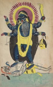 Dva aspekty Kali: Kali Dancing on Shiva, c. 1880-1890. od Unbekannt