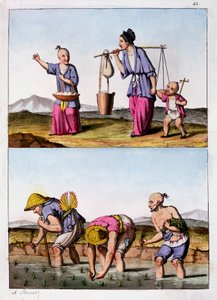 Dvě čínské scény, c1830 od Unbekannt