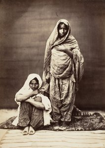 Dvě indické ženy, jeden sedící, 1860. od Unbekannt