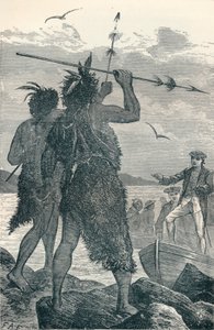 Dva domorodci se hádají o přistání kapitána Cookse, 1904 od Unbekannt
