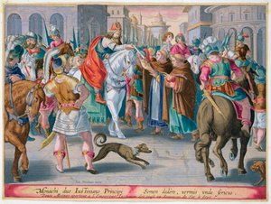 Dva mniši představují bource morušového pašované z Číny byzantskému císaři Justiniánovi, 6. od Unbekannt