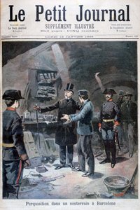 Podzemní hledání anarchistů, Barcelona, 1894 od Unbekannt