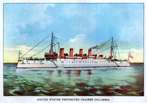 United States Protected Cruiser Columbia, c1890s od Unbekannt