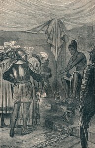 Vasco da Gama navštěvuje krále, 1904 od Unbekannt