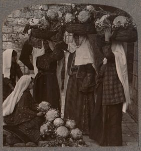 Prodejci zeleniny, Jeruzalém, 1900 od Unbekannt