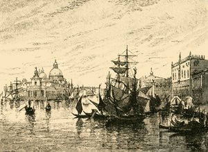 Benátky: Pohled z Riva Degli Schiavoni, 1890. od Unbekannt