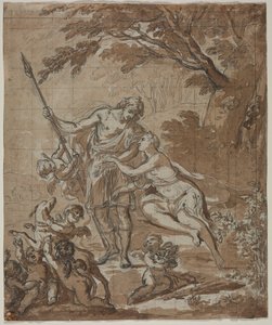 Venuše a Adonis, 1713. od Unbekannt
