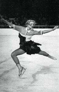 Věra Hrubá, česká krasobruslařka, zimní olympijské hry, Garmisch-Partenkirchen, Německo, 1936 od Unbekannt