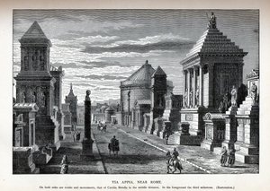 Rekonstrukce Via Appia poblíž Říma, 1882 od Unbekannt