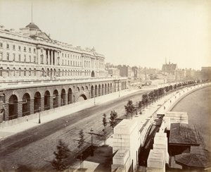 Victoria Embankment, ukazující Somerset House, Londýn, 1887 od Unbekannt
