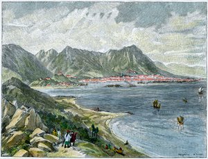 Victoria, Hong Kong, z čínské pevniny, c1890 od Unbekannt