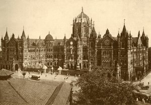 Victoria Station, Bombay, 1930. od Unbekannt