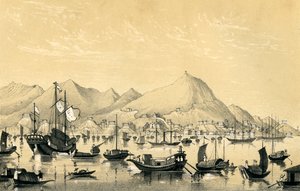 Victoria Town, Hong Kong Island, 1847 od Unbekannt