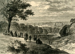 Pohled z One-Tree Hill, Greenwich Park, v roce 1846, c1878. od Unbekannt