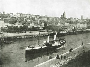Pohled z West Pier, Boulogne, Francie, 1895. od Unbekannt