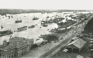 Pohled z Hooghly Bridge, Kalkata, Indie, 1895. od Unbekannt