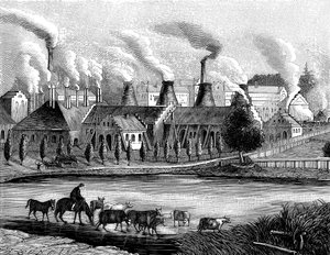 Pohled z Huta Laury v roce 1840 od Unbekannt