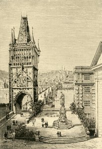 Pohled v Praze - Mostecká věž, 1890. od Unbekannt