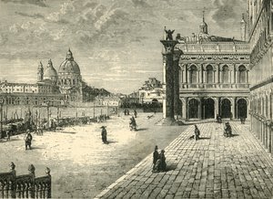 Pohled v Benátkách: The Molo, 1890. od Unbekannt