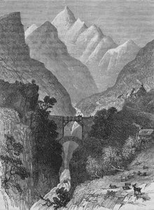 Pohled v Pyrenejích, c1880 od Unbekannt