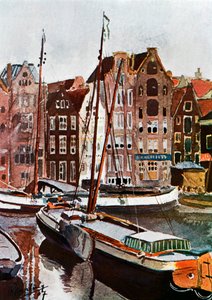 Pohled na Amsterdam, 1907 1911-1912 od Unbekannt