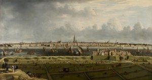 Pohled na Antverpy z Vlámské hlavy, 1658. od Unbekannt