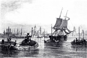 Pohled na Archangelsk, 1835 od Unbekannt