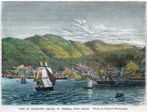 Pohled na Charlotte Amalie, St Thomas, Západní Indie, c1880 od Unbekannt